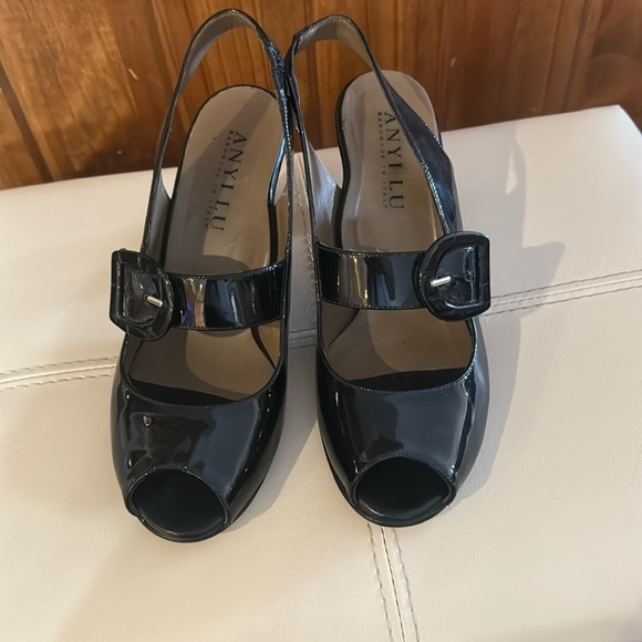 Anyi Lu black heels 37 1/2 - Picture 1 of 10